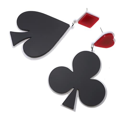 VERDANVERSE Asymmetrische Damen Ohrringe Geometrisch Chic Spielkarten Leicht Tragbar Persönlicher Stil Geschenkidee für Geburtstag Hochzeit von VERDANVERSE