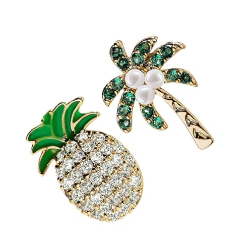 VERDANVERSE Damenohrringe Aus Ananas Und Kokosnussbaumform Zarte Ohrhänger Modischer Schmuck Für Frauen Aus Hochwertigem Material Gefertigt Langlebig Und Sicher Zu Tragen von VERDANVERSE