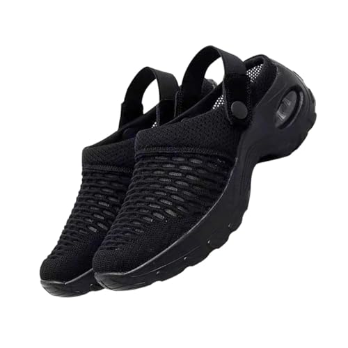 VERDANVERSE Atmungsaktive Mesh Halbschlappen Damen Leichte Rutschfeste Hausschuhe für Geschwollene Füße Komfortable Strapazierfähige Sommerslipper mit Weicher Langlebiger Sohle von VERDANVERSE