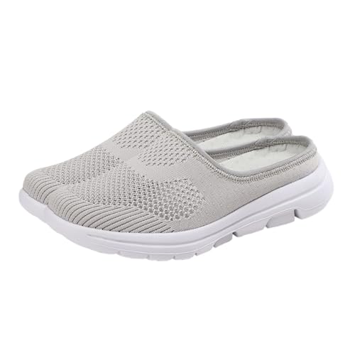VERDANVERSE Atmungsaktive Mesh Slipper Damen Rutschfest Bequeme Hausschuhe Sommerhalbschuhe von VERDANVERSE