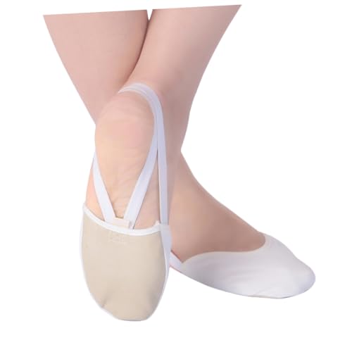 VERDANVERSE Atmungsaktive Weiße Ballett Tanzsocken mit Rutsch Sohle XL für Frauen und Mädchen für Yoga und Balletttraining zu Hause oder Unterwegs von VERDANVERSE