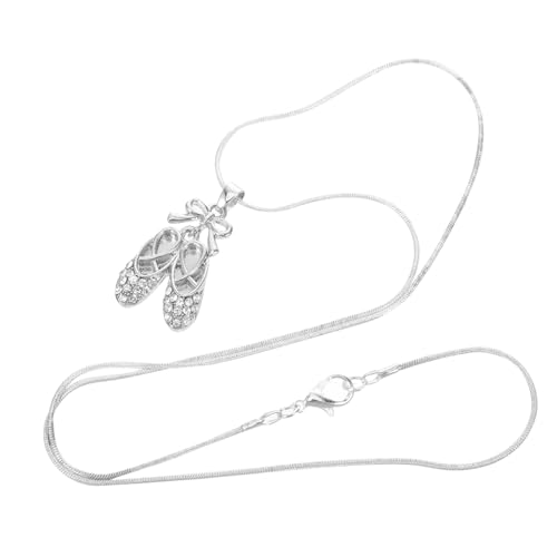VERDANVERSE Ballerina Kette mit Anhänger Damen Schmuck mit Glitzernden Strasssteinen Clavicle Halskette für Frauen Modisches für Mutter und Freundin von VERDANVERSE