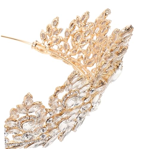 VERDANVERSE Barock Krone Braut Hochzeit Tiara mit Strass Damen Stirnband Leicht Elegant Vielseitig für Geburtstag Abschlussball und Besondere Anlässe von VERDANVERSE