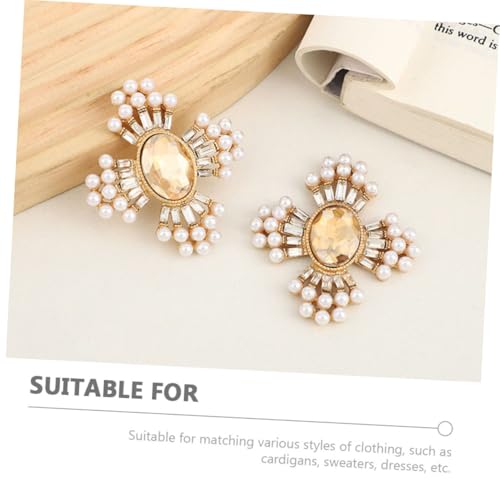 VERDANVERSE Barock Perlen Brosche Kreuzform Damen Anstecknadel für Schal Stola Cardigan Schmuck Geschenkidee von VERDANVERSE