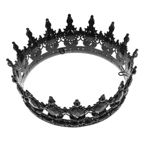VERDANVERSE Barocke Schwarze aus Legierung Leichtes Bequemes Design Vielseitig für Hochzeit Geburtstag Vintage Events Eleganter Haarschmuck für Damen Auffälliges Tiara Stirnband von VERDANVERSE