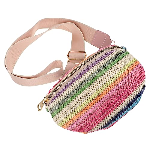 VERDANVERSE Bauchtasche Damen im Bohemian Stil Leichte Umhängetasche für Alltag Reisen und Sport Praktische Gürteltasche mit Glattem Reißverschluss und Modischem Design von VERDANVERSE