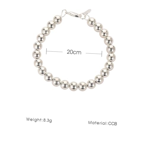 VERDANVERSE Perlenkette Armband Für Damen Metall Perlenarmband Als Schmuck Leichtgewichtig Und Angenehm Zu Tragen Passt Zu Kleidern Und Hosen von VERDANVERSE