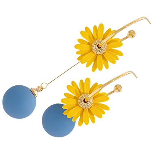 VERDANVERSE Damen Blumen Ohrringe Ohrhänger Asymmetrische Dangle Ohrringe Für Mädchen Modeschmuck Schmuck von VERDANVERSE
