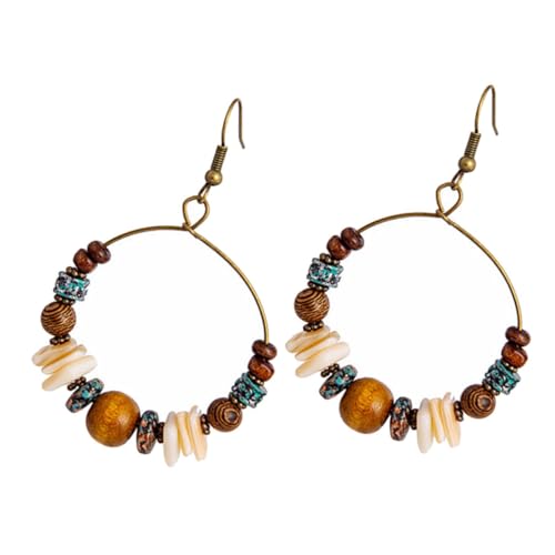 VERDANVERSE Boho Creolen Ohrringe Damen Vintage Bronze Beaded Handgefertigt Leicht Klassische Ohrhaken Modischer Schmuck Alltagsschmuck VERDANVERSE Boho Creolen Ohrringe Damen Vintage Bronze Beaded Handgefertigt Leicht Klassische Ohrhaken Modischer Schmuck Alltagsschmuck von VERDANVERSE