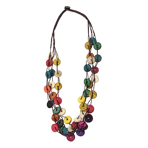 VERDANVERSE Boho Mehrschichtige Halskette Damen Bunte Kokosnussschale Vintage Geometrisches Schmuck Alltag Party Strand VERDANVERSE Boho Mehrschichtige Halskette Damen Bunte Kokosnussschale Vintage Geometrisches Schmuck Alltag Party Strand von VERDANVERSE