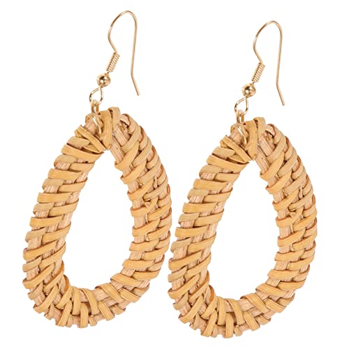 VERDANVERSE Boho Rattan Ohrringe Damen Ethnische Hohl Geflochtene Lange Drop Ohrhänger Strand Schmuck Für Party Alltag Urlaub von VERDANVERSE