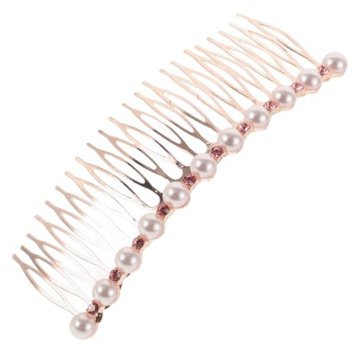 VERDANVERSE Braut Haarkamm mit Perlen und Strass Eleganter Hochzeits Haarschmuck Langlebiger Metallkamm für Brautfrisuren Seitenkamm für Perfekten Look von VERDANVERSE