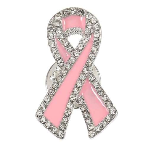 VERDANVERSE Breast Cancer Awareness Brosche mit Kristallbesatz Rote Schleifen anstecknadel aus Metall Leichte Dekorative Ribbon Pin für Kleidung Taschen und Charity veranstaltungen von VERDANVERSE