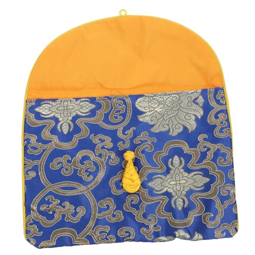 VERDANVERSE Brocade Aufbewahrungstasche für Buddhistische Schriften Kleines Vintage Ethno Design Musikbuch Beutel Kompakte Langlebige Büchertasche im Chinesischen Stil Komfortabel und von VERDANVERSE