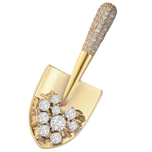 VERDANVERSE Brooch Pin Schaufel Form für Frauen Brosche mit Strass für Kleidung Vielseitig Einsetzbar Langlebiges Material Kreatives für Freundinnen von VERDANVERSE