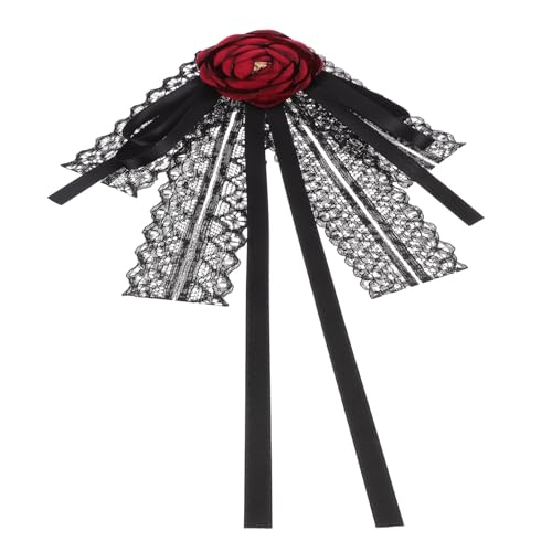 VERDANVERSE Brosche Damen Bow Tie Anstecker Rotwein Brooch für Kleidung Vielseitiger Fliege Pin für Kleid Bluse Schal Modisches Accessoire für Festliche Outfits und Casual Styles von VERDANVERSE