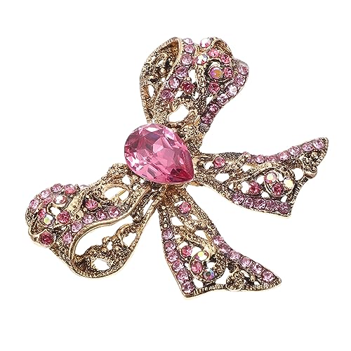 VERDANVERSE Brosche Mit Schleifen-design Zierliche Anstecknadel Aus Kristallen Für Damen Als Schmuck-dekoration Für Kleidung Schals Und Accessoires von VERDANVERSE