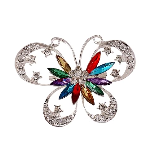 VERDANVERSE Bunte Brosche Legierung Kreative Schmetterlings Anstecknadel mit Funkelnden für Frauen für Shirts Modisches Accessoire für Partys und Besondere Anlässe von VERDANVERSE