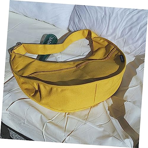 VERDANVERSE Canvas Schultertasche Damen Gelb Lässige Crossbody Umhängetasche aus Robustem Canvas Große Kapazität für Alltag Schule Reisen und Arbeit Modische Handtasche für Frauen und Mädchen von VERDANVERSE