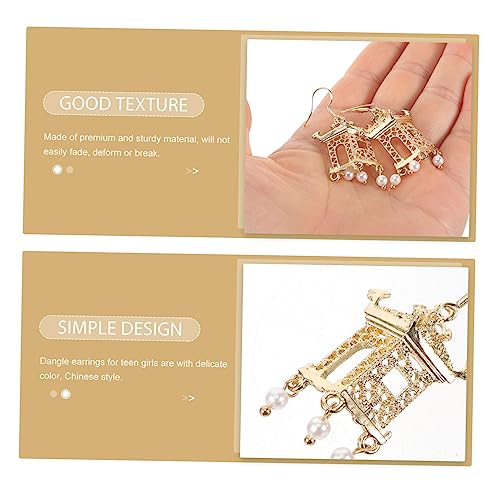 VERDANVERSE Chinesische Statement Ohrhänger Damen Tropfenohrringe mit Haken Langlebig und Verblassungsresistent Retro Inspiriert für Hochzeit Party Modischer Schmuck von VERDANVERSE
