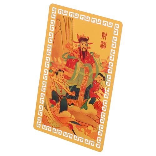 VERDANVERSE Chinesische Taisui Amulettkarte Glücksbringer Schutzkarte für Wohlstand und Glück Zarte Gott des Reichtums Karte Tragbar für Geldbörse und Geschenk von VERDANVERSE