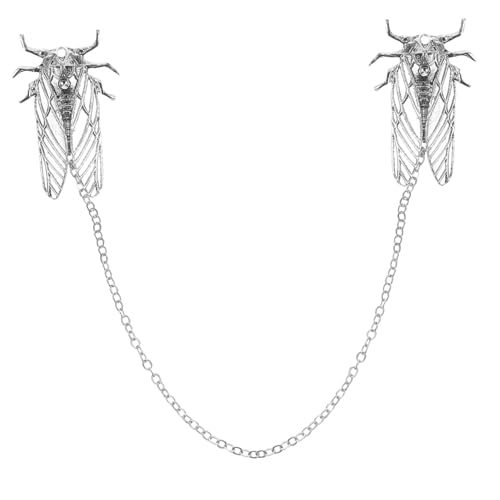 VERDANVERSE Cicada Brosche Silberfarbene Anstecknadel für Damen und Herren Vielseitiger Hemd und Anzugschmuck Modisches Tiermotiv für Alltag Party und Date Präzise Verarbeitete Modebrosche von VERDANVERSE