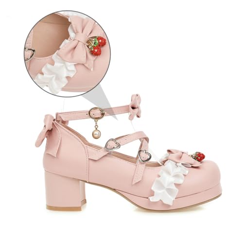 VERDANVERSE Damen Ballerinas mit Schleifen Dekor Mittelhoher Absatz Atmungsaktive Four Seasons Schuhe Flache Schuhe für Alltag Büro und Reisen Komfortabel und Vielseitig Kombinierbar von VERDANVERSE