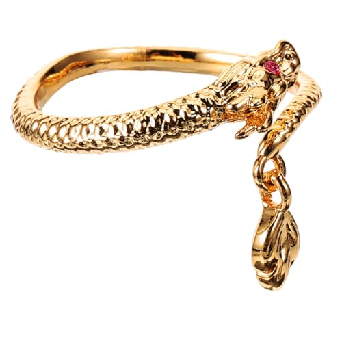 VERDANVERSE Damen Fingerring mit Einzigartigem Drachenmotiv Verstellbarer Offener Ring aus Robustem Metall Glänzende Oberfläche Stilvolles Schmuckstück für Alltag und Geschenk zum Jahr Des von VERDANVERSE