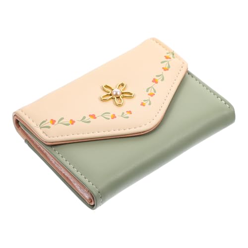 VERDANVERSE Damen Geldbörse Kurzformat PU Blumenmuster Portemonnaie Handtasche für Mädchen Modisch Langlebig Kompakt für Karten Bargeld und Kleinigkeiten von VERDANVERSE