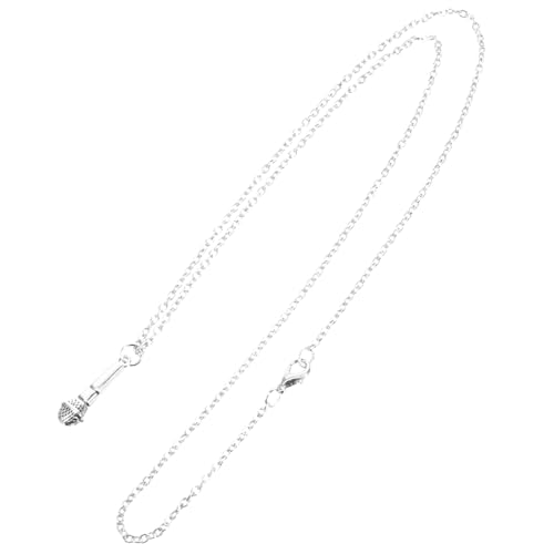 VERDANVERSE Damen Halskette mit Mikrofon Anhänger Zierliche Metallkette Stilvolles Schmuckstück für Frauen Robustes Design für Bühne Party und Alltag für Sängerinnen von VERDANVERSE