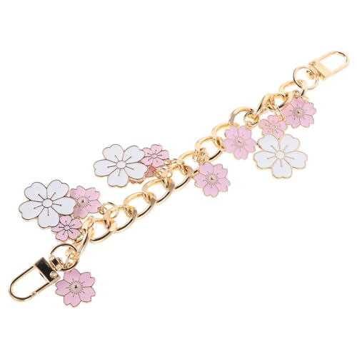 VERDANVERSE Damen Handtaschen Kettenverlängerung mit Blütenanhänger Metallkette für Geldbörsen Schulter und Umhängetaschen Praktische Erweiterung mit Drehbarem Haken für Stilvolle Looks von VERDANVERSE
