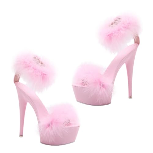 VERDANVERSE Damen High Heeled Sandalen mit Feinem Pfennigabsatz Langlebiges Obermaterial Modisch und für Party und Alltag von VERDANVERSE