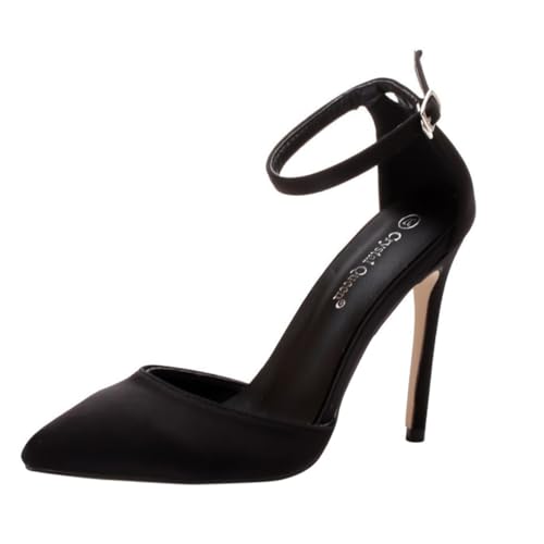 VERDANVERSE Damen High Heels Sandalen mit Spitzem Absatz Modisch Rutschfest und Komfortabel Abend und Partyschuhe für Stilbewusste Frauen Schwarz von VERDANVERSE
