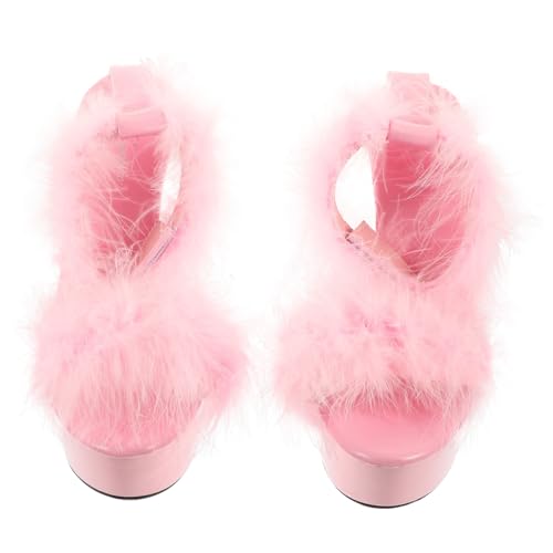 VERDANVERSE Damen Sandalen Super High Heel Federverziert Modisch Atmungsaktiv Rutschfest Stilvoll für Sommer Party Alltag Zufällige Farbe von VERDANVERSE
