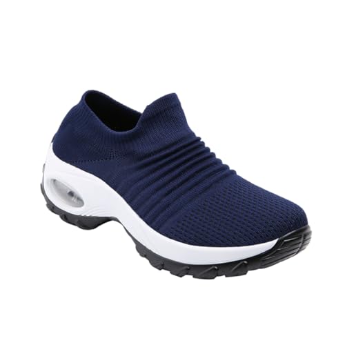 VERDANVERSE Damen Sportschuhe Große Luftkissen Sneakers Atmungsaktiv Elastisch Komfortabel Modische Gym Schuhe Sockendesign von VERDANVERSE