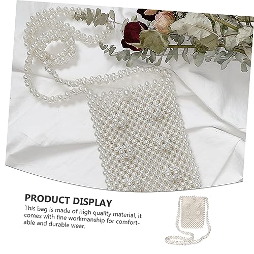 VERDANVERSE Damen Umhängetasche mit Perlenoptik Casual Schultertasche Langlebig und Vielseitig für Freizeit Strand Party und Shopping Crossbody Bag in Elegantem von VERDANVERSE