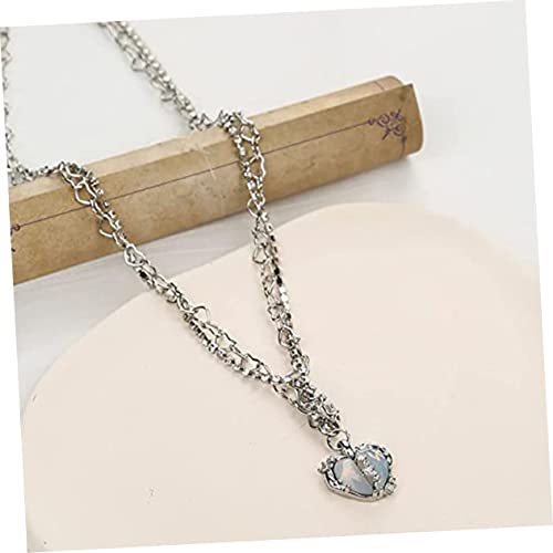 VERDANVERSE Doppelreihige Herz Halskette mit Funkelnden Zirkonia Anhängern Silberfarbene Mehrlagige Damen Schmuck Clavicle Kette Verstellbar Geeignet für Geburtstag Party Alltag VERDANVERSE Doppelreihige Herz Halskette mit Funkelnden Zirkonia Anhängern Silberfarbene Mehrlagige Damen Schmuck Clavicle Kette Verstellbar Geeignet für Geburtstag Party Alltag von VERDANVERSE