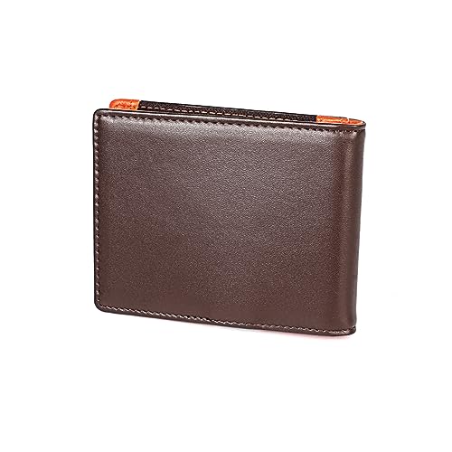 VERDANVERSE Echtes Herren Portemonnaie Ultrathin RFID Geldbörse mit Münzfach Kartenfach und Geldklammer Schlanke Business Brieftasche für Alltag und von VERDANVERSE