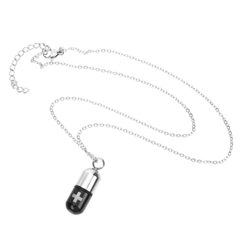 VERDANVERSE Edelstahl Halskette Damen mit pillenförmigem Urnen Anhänger Kreativer Erinnerungs Schmuck zur Erinnerung VERDANVERSE Edelstahl Halskette Damen mit pillenförmigem Urnen Anhänger Kreativer Erinnerungs Schmuck zur Erinnerung von VERDANVERSE