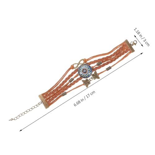 VERDANVERSE Einstellbares Vintage Armband Damen mit Schmetterlingsmotiv Handgewebtes Perlenarmband Ethno Stretch Wickelarmband Modisches Boho Schmuckgeschenk für Frauen und Mutter von VERDANVERSE