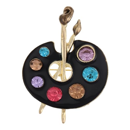 VERDANVERSE Einzigartige Ölmaler Palette Brosche Damen Strass Anstecknadel Exposure Kunstvoller Anstecker für Anzüge Kleider Party Schmuck für Freundin Mutter von VERDANVERSE