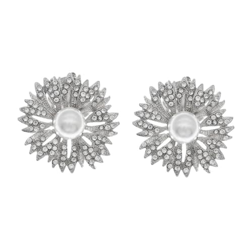 VERDANVERSE Elegante Brautschuhclips mit Funkelnden Strasssteinen und Perlen Abnehmbare Runde Schuhdekoration aus Zinklegierung Vielseitig für Pumps Hochzeit Party und Brautkleider Geeignet von VERDANVERSE