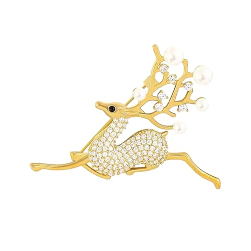 VERDANVERSE Elegante Hirsch Brosche aus Langlebiger Modische Anstecknadel für Damen Kreatives Design für Kleidung Anzug Pullover als zu Weihnachten und Besonderen Anlässen von VERDANVERSE