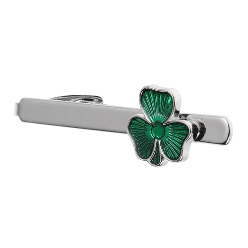 VERDANVERSE Krawattenklammer Für Männer Aus Metall Mit Kleeblatt-design Accessoires Für Anzüge Und Bankette Dekorative Krawattenklammer Für Herren Und Feiertage von VERDANVERSE