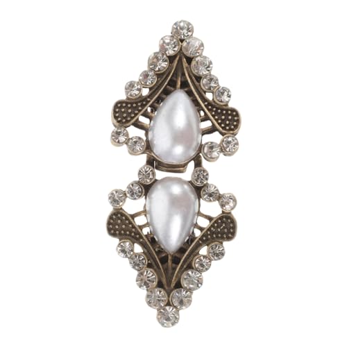 VERDANVERSE Eleganter Strickjacken Clip mit Strass Brosche für Pullover Schal und Kleid Rutschfester Kompakter Cardigan Fixierer Vielseitig für Vintage und Moderne Outfits bei Hochzeiten und von VERDANVERSE