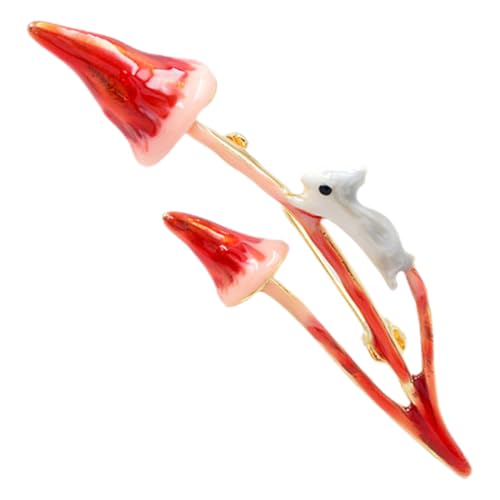 VERDANVERSE Emaillierte Kaninchen Brosche mit Pilzmotiv Verschleißfeste Kreative Cartoon Anstecknadel für Kleidung Schals und Hüte Langlebige Sicherheitsnadel Modisches Accessoire von VERDANVERSE