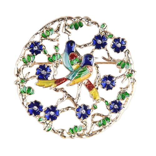 VERDANVERSE Enamel Brosche Vogel Design Leicht Feingliedrig Gardengebundenes Schmuckstück Damen Anstecknadel Corsage Modisches Accessoire Für Kleidung Geschenkidee von VERDANVERSE