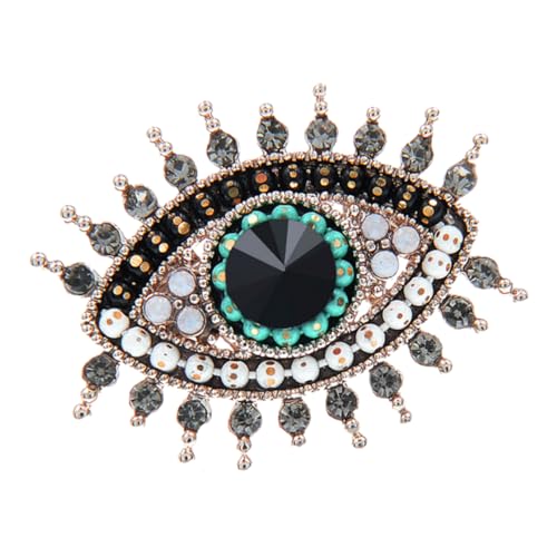 VERDANVERSE Evil Eye Brosche mit Funkelnden Strasssteinen Anstecknadel für Kleidung Schal und Hut Schmuckbrosche für Damen Vielseitige Geschenkidee von VERDANVERSE