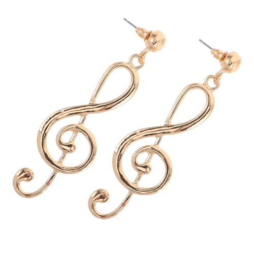 VERDANVERSE Exklusive Musiknote Ohrhänger Damen Übertriebene Dangle Ohrringe mit Vintage Notenblatt Design Künstlerischer Schmuck für Auftritte Partys und Besondere Anlässe von VERDANVERSE