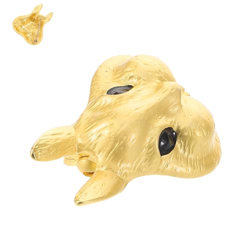 VERDANVERSE Fette Kaninchenbrosche Goldplattiert mit Reliefdesign Modisches Accessoire für Kleidung Hochzeit und Party Vielseitiger Ansteckpin für Damen und Rucksack von VERDANVERSE